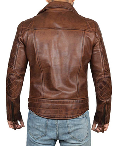 Nueva chaqueta de cuero personalizado de otoño para hombre de cuero de vaca a precio barato chaqueta de cuero genuino de alta calidad superventas - Product Image 2