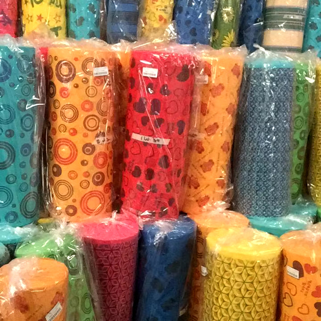 100% Recycled Polypropylene Nonwoven Melt-Blown Printed Eco-Friendly Industrial Use PP Bag Textiles Rolls 180g/m High Color