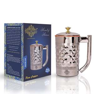 เหยือกเหล็กดีไซน์ทันสมัย ตกแต่งด้วยทองแดงรูปทรงเพชร เหมาะสำหรับเป็นของขวัญ - Product Image 2