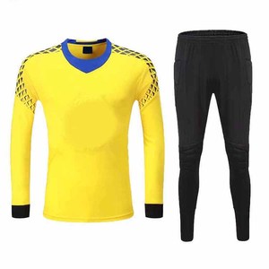 Ensembles d'entraînement de gardien de but de football pour hommes de haute qualité coupe automatisée maillots de Football uniforme de gardien de but 100% Polyester - Product Image 4