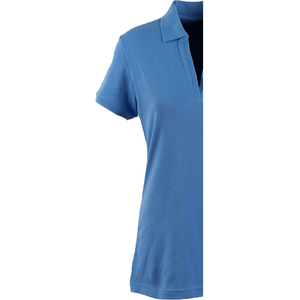 Chemise personnalisée pour femme 100 % coton tricoté style anglais à manches courtes avec logo gaufré sur le devant, écologique et respirante 200g/240g - Product Image 6