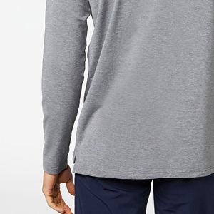 T-shirt à manches longues en coton spandex personnalisé pour hommes Nouveau design Logo brodé sur le devant Style décontracté pour vente en gros Heavy Custom - Product Image 5