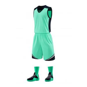 Maillots de basket-ball de haute qualité pour adultes, respirants, imprimés par transfert thermique, tissu 160g, ensembles à manches courtes - Product Image 4