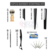 Kit de 10 Ciseaux de Coiffure Professionnels avec Pinces à Cheveux pour Barbiers