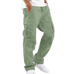 Pantalones suaves de primera calidad antiarrugas elásticos de cintura elástica de algodón 100% para hombres al aire libre informales personalizados - Product Image 1
