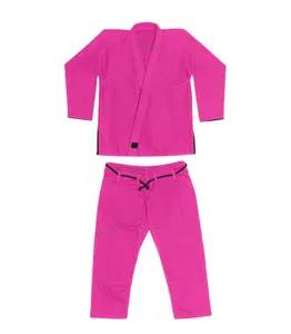 Pink jiu jitsu gi pour femmes sur mesure bjj gi avec finition de haute qualité conception de motif précis sur le prix bon marché meilleur gi - Product Image 1