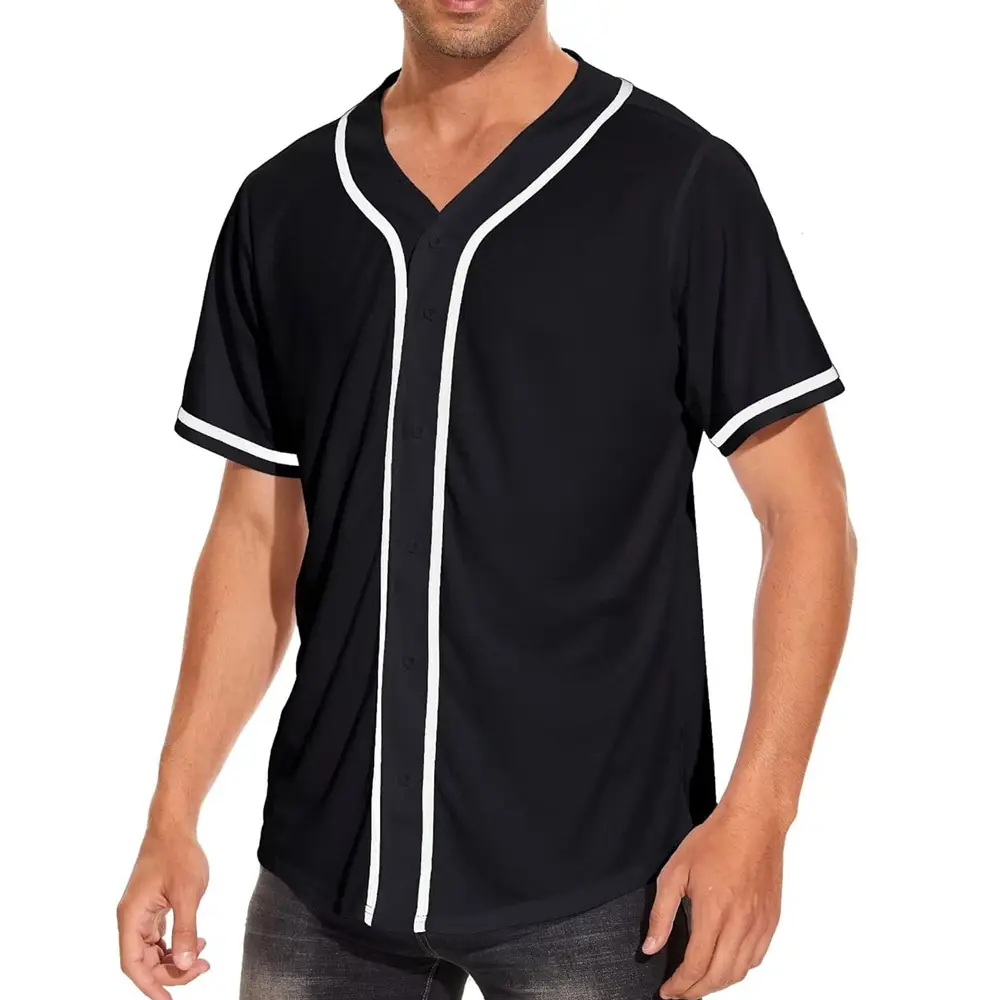 Melhor qualidade melhor fornecedor personalização logotipo impressão confortável produto melhor camisa de beisebol tecido por esportes elegantes