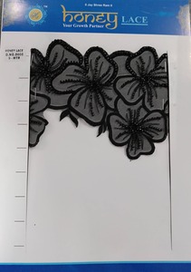 ลูกไม้ปักลายดอกไม้สีสันสดใสพร้อมดีไซน์ที่ซับซ้อนสำหรับงานแฟชั่นงานประดิษฐ์และของตกแต่งบ้าน - Product Image 3