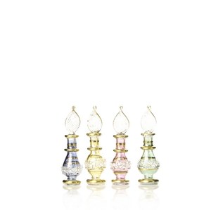 Art égyptien fait à la main or détaillé pour bouteille en verre Pyrex vide rechargeable pour les mariages Boutique cadeau prix d'usine - Product Image 4