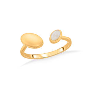 แหวนนาฬิกาแต่งงานปรับขนาดได้ ชุบทอง 18K จาก Equinox Fashion - Product Image 3