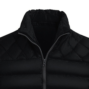 Custom Unisex Casual Winter Coated Breathable Puffer Jacket Shiny Hooded Plus Size <b>Canvas</b> High Street - Product Image 4