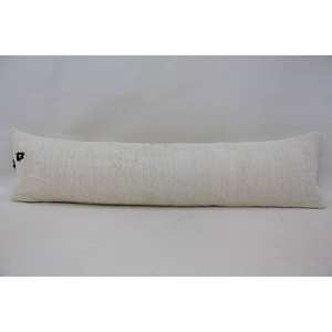 Elegante alfombra Kantha Toile de lana Beige de 12x48 pulgadas tejida con patrón Vintage perfecto como adorno o almohada - Product Image 1