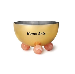 Ensemble de trois bol de service à chocolat de forme ronde en résine et bol à bonbons en acier inoxydable à bas prix - Product Image 5