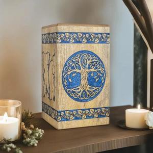 Urne funéraire en bois de mangue indien de qualité supérieure, prix usine pour les grossistes. - Product Image 2