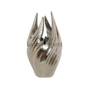 Jarrón de Flores de Hierro y Aluminio con Acabado Plateado, Estilo Martillado, Hecho a Mano, Decoración de Boda, Estilo Costero, Jarrón de Mesa - Product Image 6