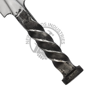 Demonio de doble filo forjado a mano ferrocarril Spike cuchillo completo Tang mango trenzado acero de alto carbono 58-60HRC funcional Camping DIY - Product Image 3