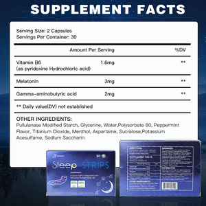Tiras para Dormir de Grado Alimenticio, Película para Dormir con Ácido Gamma-Aminobutírico, Película para Conciliar el Sueño Más Rápido, Papel Delgado, Tira para Dormir con Sabor a Menta - Product Image 2