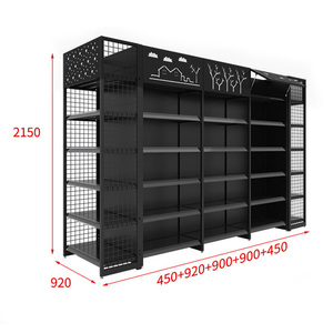 Customized Retail Store Shelves Wholesale Supermarket Shelves Metal Supermarket Gondola Shelving Display Shelf