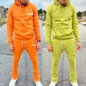 Ensemble de survêtement d'hiver sportif pour homme GENTS GARB avec logo personnalisé sur le devant, coupe-vent, respirant, séchage rapide, polyester/coton, taille élastique - Product Image 1