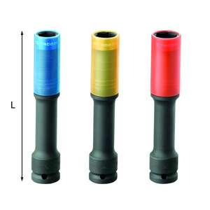 Long Reinforced <b>Impact</b> <b>Sockets</b> Set for Alloy Wheels with for Teflon Protection 3pcs. USAG <b>Socket</b> Tool - Product Image 1