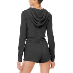 Conjuntos Deportivos Casuales de Alta Calidad para Mujer, con Sudadera Corta con Capucha, Estilo Holgado, Ligero, con Bloques de Color y Estampado - Product Image 6