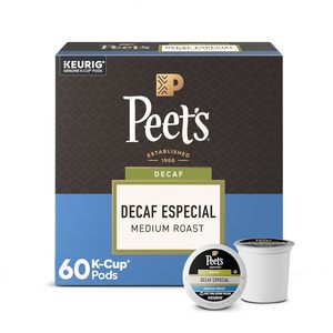 Peet's Coffee, Medium Roast Decaf Keurig K-Cup Pods, Decaffeinated Arabica Coffee - Decaf Especial 60 Count - Product Image 1