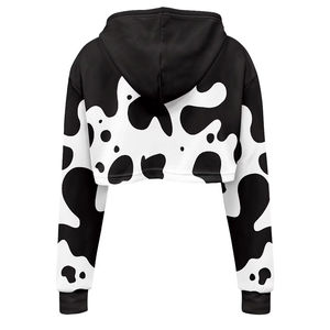 Top Tendance Solide Couleur Personnalisée avec Broderie Impression par Sublimation Top Sweat à Capuche pour les Femmes Prix de Gros Respirant - Product Image 4