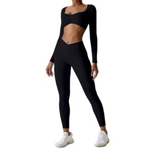Ensembles de yoga pour femmes en gros, vêtements de sport, tenues d'entraînement, pantalons de yoga, leggings pour femmes, combinaisons de yoga grande taille, gym 2026 - Product Image 1