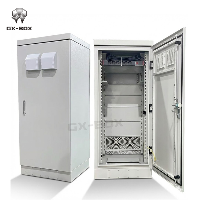 Custom IP65 Waterproof 18U 22U 42U 19 Inch Rack Cabinet Steel Electrical Enclosure Control Box Distribution Shell Outdoor Powder