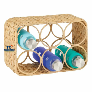 Vietnam Handmade Rattan <b>Wine</b> Rack Nice Design Rattan <b>wine</b> rack Rustic Display <b>Holder</b> Wholesale for Eco Decor Enthusiasts - Product Image 5