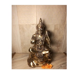 Sculpture de dieu en métal en laiton astucieuse qui allie l'iconographie traditionnelle à la lumière divine et à la signification dévotionnelle dans chaque courbe - Product Image 4