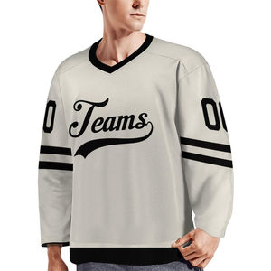 Maillot de hockey sur glace de haute qualité 100% polyester Impression par sublimation Logo brodé Personnalisé Respirant OEM FIXFOX SPORTS 220g - Product Image 1