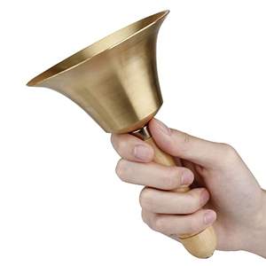 Última campana de mano de latón de diseño moderno con mango de nuevo diseño campana de peón de metal de nueva apariencia para oficina en precio al por mayor - Product Image 5