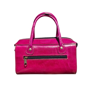 Sac fourre-tout pour femme en cuir véritable, fermeture à glissière, deux poignées, bandoulière, design simple, style marocain, pour un usage quotidien - Product Image 2