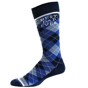 Best Dad Ever ODM White Sporty Daily <b>Socks</b> One Size Breathable Spandex Polyester Jacquard Digital Printing Happy Cuff Bottom - Product Image 3