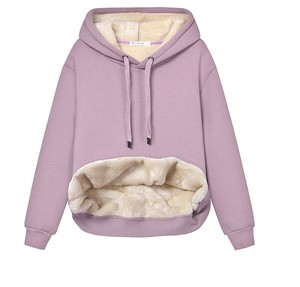 Sweat à capuche court pour femme avec poches Sweat à capuche court Streetwear décontracté en laine de haute qualité avec design entretenu OEM - Product Image 1