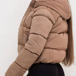 Chaqueta acolchada de mujer de calidad premium con patrón sólido y cierre de cremallera invierno transpirable ecológico poliéster/nailon - Product Image 6