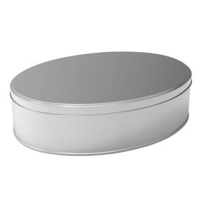 กล่องดีบุกทรงรี Kontensan L468 ขนาด 3 ลิตร สำหรับใส่ขนมลูกอมช็อกโกแลต ขนาด 247x175 มม. x สูง 90 มม. ฝาเปิดแบบเลื่อน ผลิตในตุรกี - Product Image 1