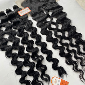 Extensiones de cabello Remy virgen profundo suelto de trama doble superventas, cabello humano vietnamita crudo, proveedor superior, paquetes de proveedor superior - Product Image 1