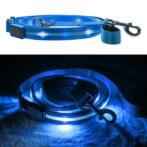주문제작형 방수 충전식 빛나는 야간 안전 <span class=keywords><strong>LED</strong></span> 반려견 목줄/리드줄 - Product Image 3