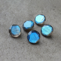 Pierres précieuses de labradorite bleue naturelle AAA+ taillées, facettées, calibrées, traitées thermiquement, certifiées NGTC, petites quantités, tailles personnalisées disponibles