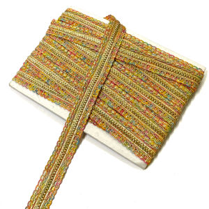 Adornos de encaje de poliéster DIY con cuentas de cristal y diamantes de imitación para zapatos ropa textil para el hogar-Color personalizado hecho a mano - Product Image 6