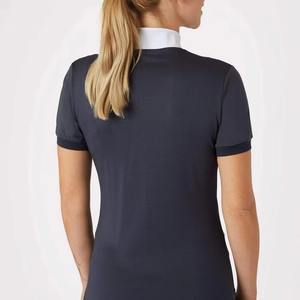 Camisa de Equitación de Manga Corta con Logotipo Personalizado para Mujer, Ropa de Montar Transpirable de Alto Rendimiento, Deportes Ecuestres, Competiciones Occidentales, Lujo - Product Image 3