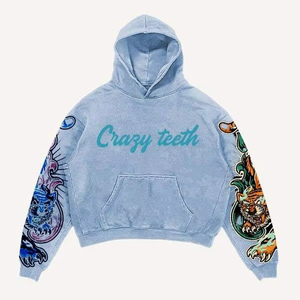 Sweatshirts à capuche thermiques surdimensionnés pour hommes avec poches kangourou multi-design 3D Sweats à capuche de combat pour femmes Patches Snacks - Product Image 2