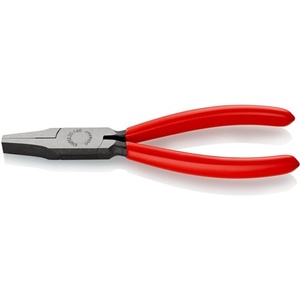 For KNIPEX Flat-Nose <b>Pliers</b> 160mm Overall Length Polished Head Black Anodized Plastic Coating - Product Image 1