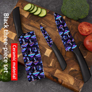 Juego de 3 Cuchillos de Cocina con Estampado Floral, Hoja de Cerámica, Mango de Plástico, Cuchillo Pequeño Afilado, Envío Gratis, Personalizable - Product Image 5