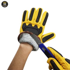 Gants de travail en cuir haute performance avec des caractéristiques écologiques de séchage rapide, protection des mains de haute qualité, logo personnalisé - Product Image 4