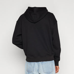 Sweat à capuche zippé doublé en polaire épaisse coupe régulière 100% coton biologique écologique respirant poche brodée hiver 2025 - Product Image 4