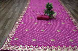 Ropa de fiesta de diseño elegante, Color rosa, la mejor calidad, Georgette, impresión Digital, Gota Pati, papel que funciona al por mayor, India - Product Image 4