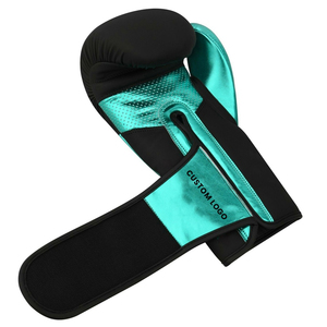 Precio al por mayor Guantes de boxeo Guantes populares brillantes 100% Guantes de boxeo de cuero de vaca genuino - Product Image 4